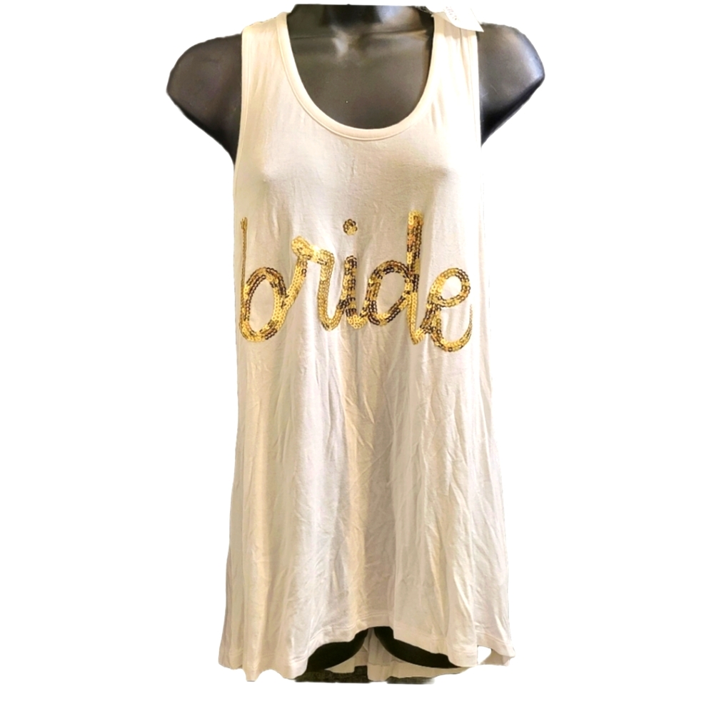 👰‍♀ (NWT) David's Bridal "BRIDE" Sequin Tank